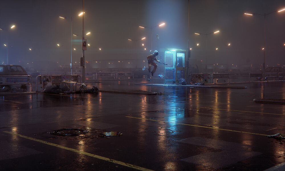 Imagen publicitaria renderizada con Octane render